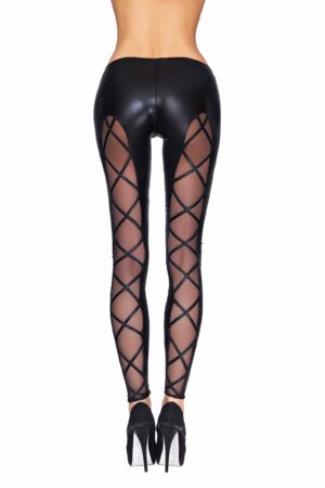 Wetlook Leggings Camiri Schwarz von 7-Heaven